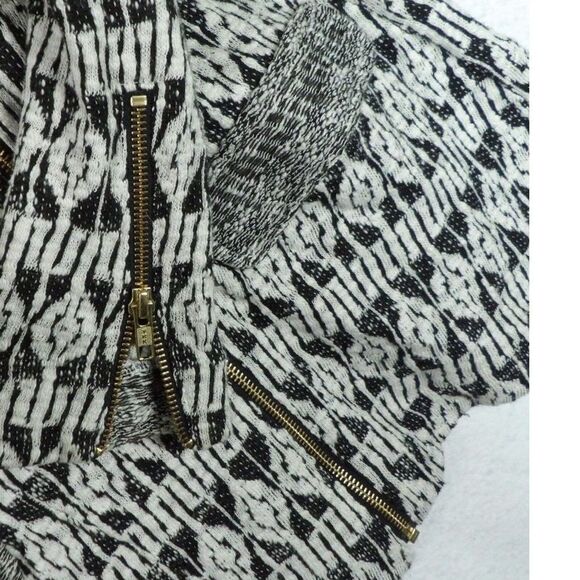 Lucky Brand‎ Jacket Womens Small Moto Long Asymmetrical Zipper Sweater - Picture 5 of 11